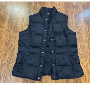 Lands’ End Women’s Quilted Down Vest – Navy, Sz Small Warm Lightweight Outerwear